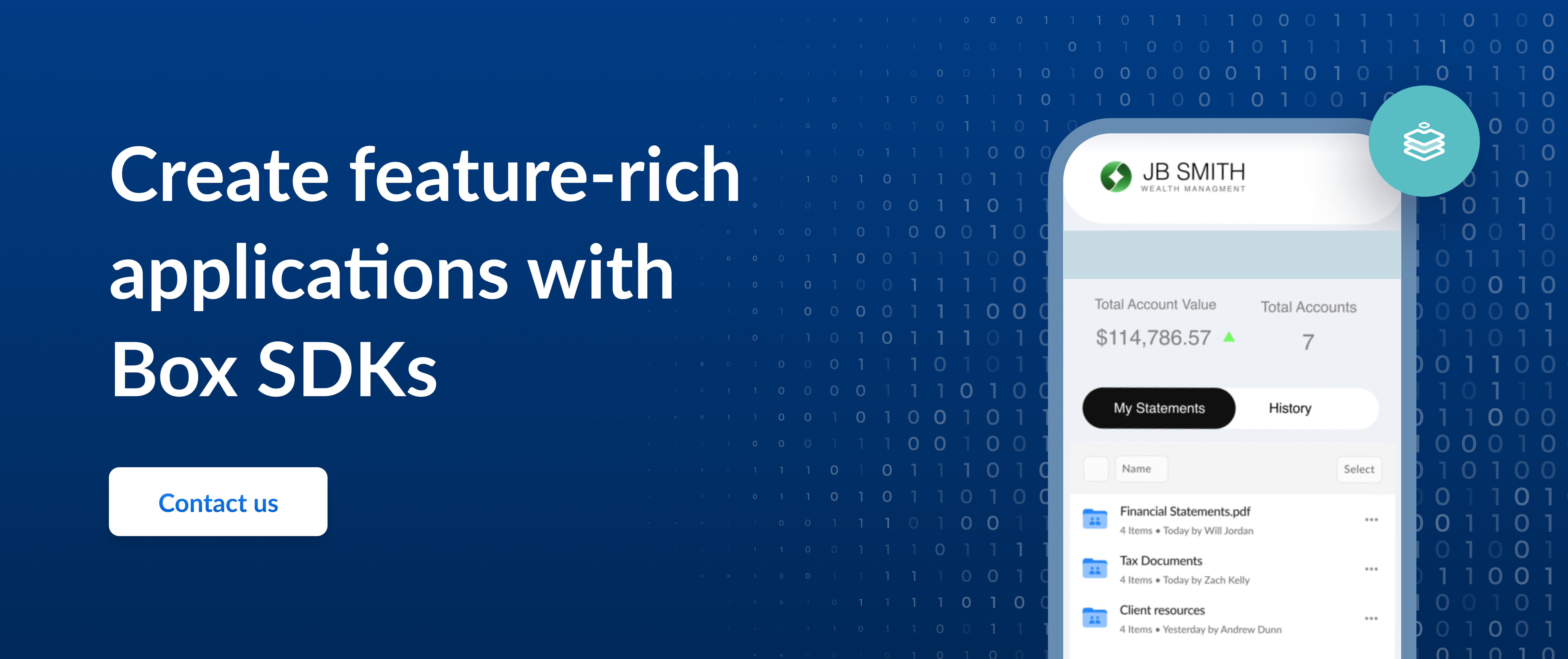 Call to action to create feature-rich applications with Box SDKs