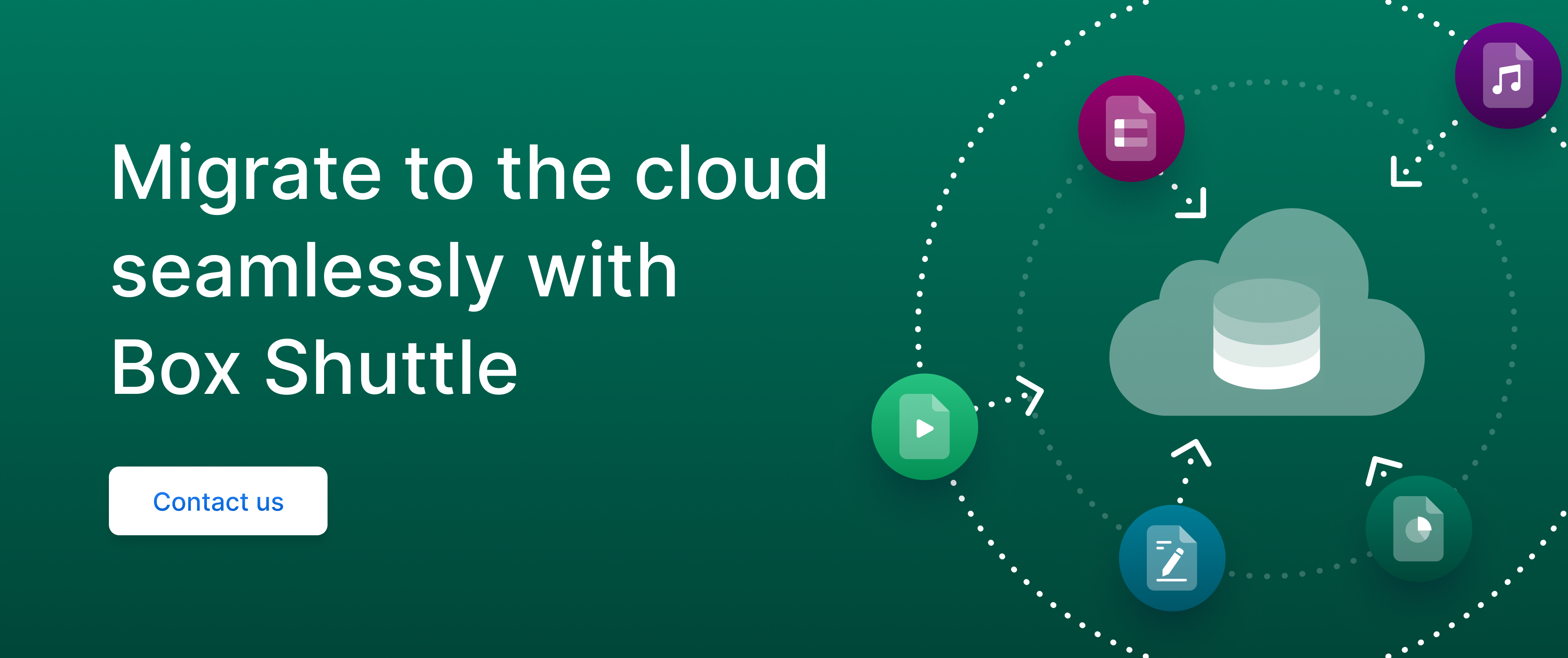Call to action to migrate to the cloud seamlessly with Box Shuttle.